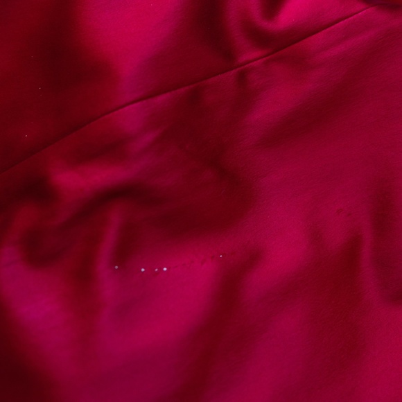 Peter Soronen Long Burgandy Satin dress size sm - Picture 7 of 8